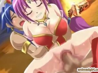 3d rondborstig hentai prinses betrapt en geneukt door getto shemale anime