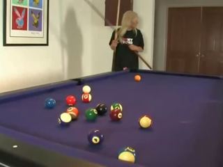 Khloe plays pool